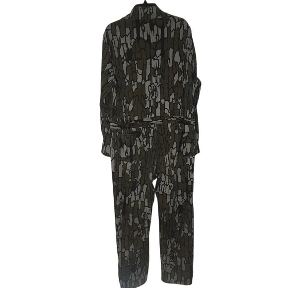 Vintage Cabela's Coveralls Mens Large Treebark Camo Hunting Overalls Zip 80s - Picture 5 of 16